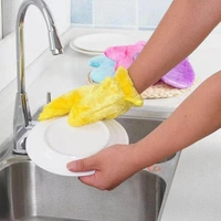 Fiber Reusable Multipurpose Dishwashing Gloves Household Kitchen(1pc)