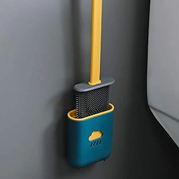 (Stock Out)Silicone Toilet Brush with Holder Stand for Bathroom Cleaning