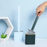 (Stock Out)Silicone Toilet Brush with Holder Stand for Bathroom Cleaning