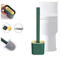 (Stock Out)Silicone Toilet Brush with Holder Stand for Bathroom Cleaning