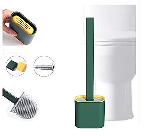 (Stock Out)Silicone Toilet Brush with Holder Stand for Bathroom Cleaning