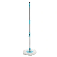 Heavy Duty Microfiber Spin Mop with Plastic Bucket (Multicolour)