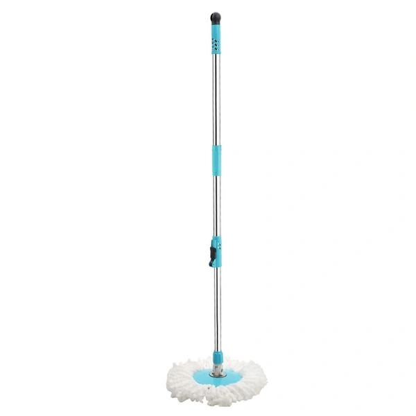 Heavy Duty Microfiber Spin Mop with Plastic Bucket (Multicolour)