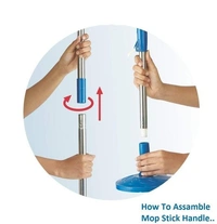 (Stock Out) Stainless Steel 360 Degree Rotating Pole Microfiber Mop Rod Stick