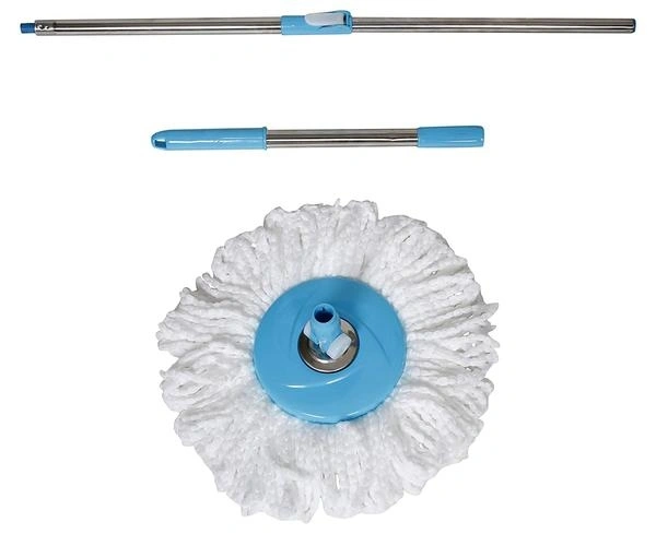 (Stock Out) Heavy Duty Microfiber Spin Mop with Plastic Bucket
