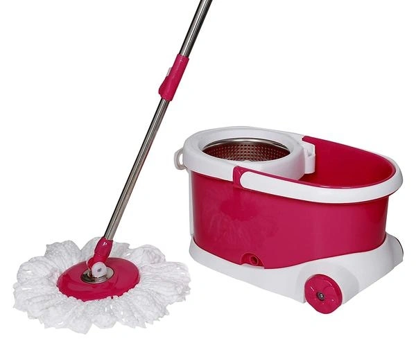 (Out Stock) Spin Bucket Mop with Refills for All Type of Floors