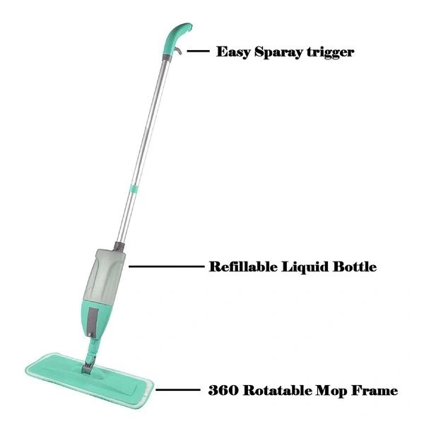 (Out Stock) Cleaning 360 Degree Healthy Spray Mop with Removable Washable Cleaning Pad