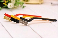 3 Pc Mini Wire Brush Set (Brass, Nylon, Stainless Steel Bristles)