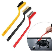 3 Pc Mini Wire Brush Set (Brass, Nylon, Stainless Steel Bristles)