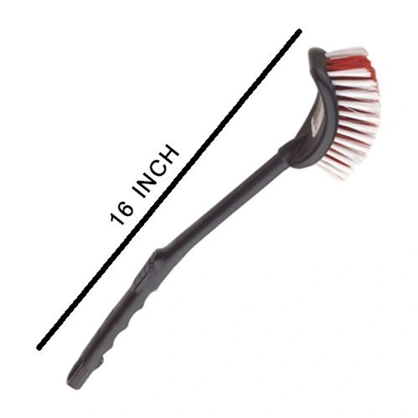 (Out Stock) Single Side Bristle Plastic Toilet Cleaning Brush (Black Color)