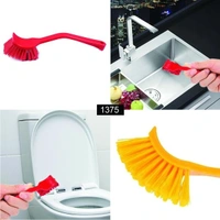 Plastic Wash Basin/Toilet Seat Cleaning Brush (Multicolour)