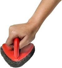 Bathroom Brush with abrasive scrubber for superior tile cleaning