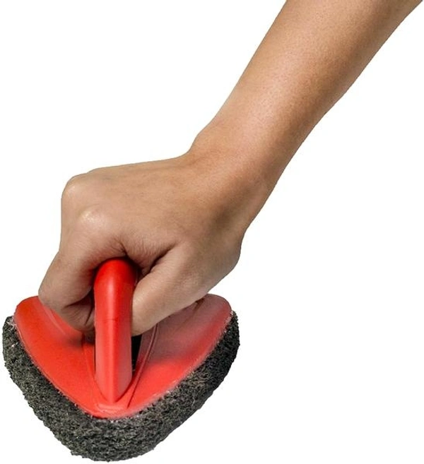 Bathroom Brush with abrasive scrubber for superior tile cleaning