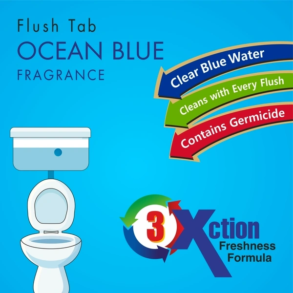 Toilet Cleaner Flush Tab (Ocean Blue) - 50 Gram