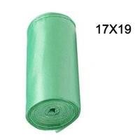 Green Compostable Corn Starch Garbage Bags (17" x 19") (Pack of 30)