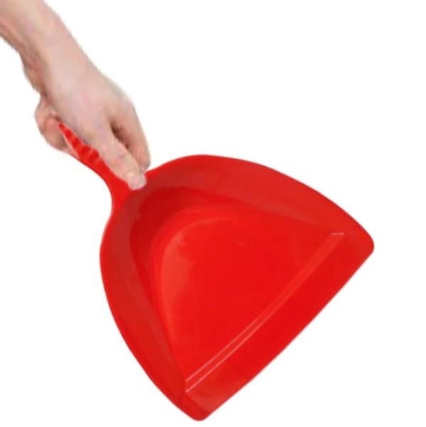 (Stock Out) Heavy Duty Plastic Dustpan with Handle Durable Lightweight Multi Surface Dust Pan
