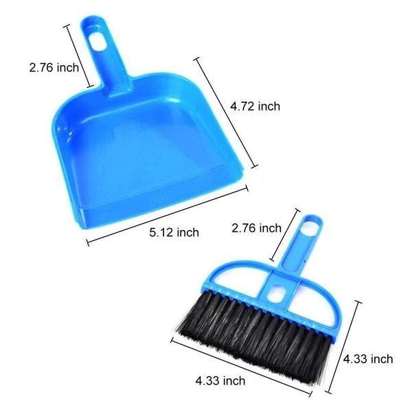 Mini Dustpan with Brush Broom Set for Multipurpose Cleaning (2 pcs)