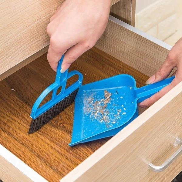 Mini Dustpan with Brush Broom Set for Multipurpose Cleaning (2 pcs)