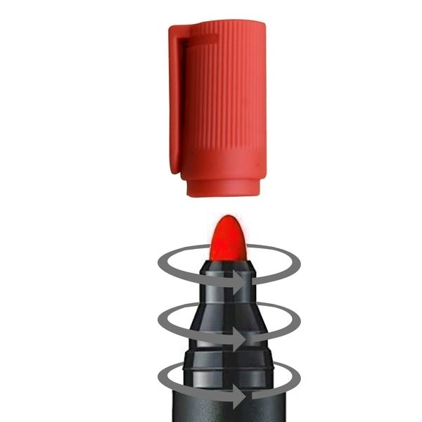 Red Permanent Markers for White Board (Pack Of 10)