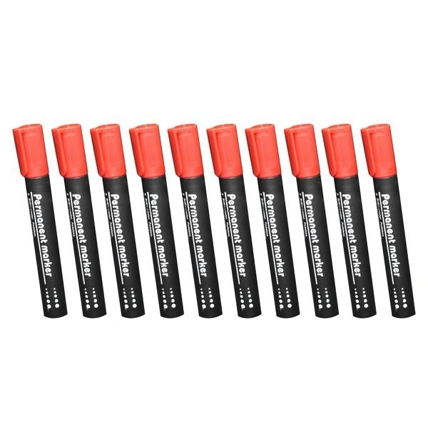 Red Permanent Markers for White Board (Pack Of 10)