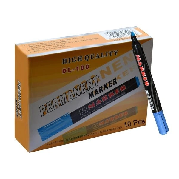 (STOCK OUT) Blue Permanent Markers for White Board (Pack Of 10)