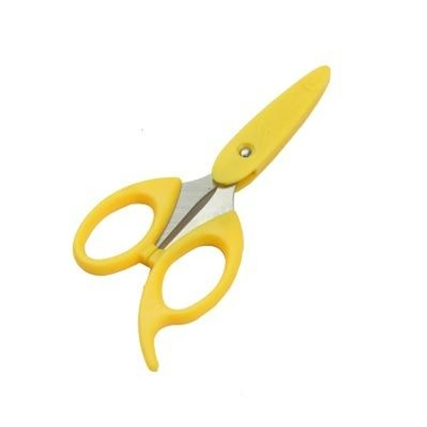 Plastic Basic Multipurpose Mini Scissor With Easy Grip For General Cutting (Multicolour)