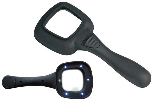 (STOCK OUT) Hand Held Optical Grade Magnifying Glass with 6 LED Lights