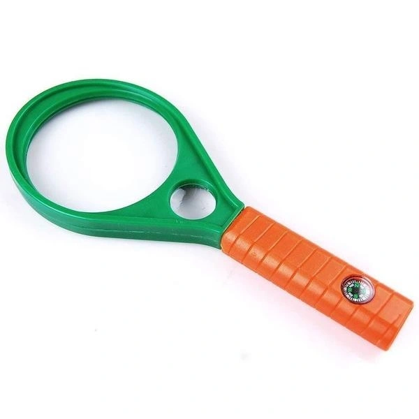 (Stock Out) Hand-Held Optical Grade Magnifying Glass with Compass (90mm)