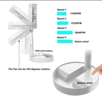 Silent and Portable High Speed Foldable Table Fan with USB Charging Feature