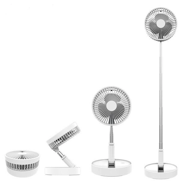 Silent and Portable High Speed Foldable Table Fan with USB Charging Feature