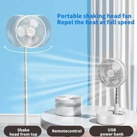 Silent and Portable High Speed Foldable Table Fan with USB Charging Feature