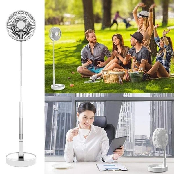 Silent and Portable High Speed Foldable Table Fan with USB Charging Feature