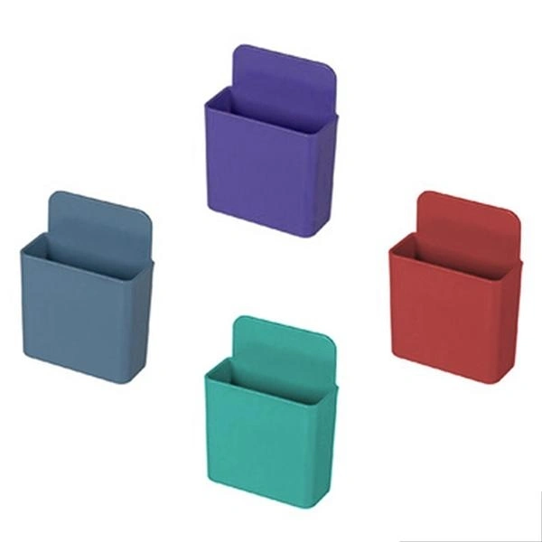 Wall Mounted Storage Case with Mobile Phone Charging Port Plug Holder - Pack of 4 Pcs