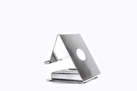 (Stock Out) Mobile Phone Metal Stand With Card Holder(Silver)
