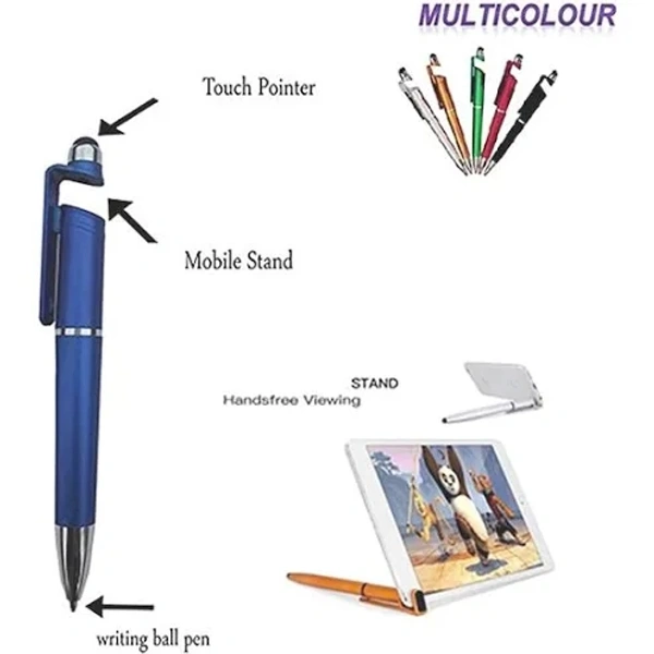 3 in 1 Ballpoint Function Stylus Pen with Mobile Stand(1pc)