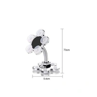 360° Rotatable Flower Shape Cellphone Holder Car & Mount Sucker Stand (Multicolored)