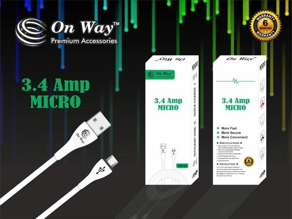 (Stock Out) Premium Super Fast Charging 3.4 Amp Micro USB Data and Charging Cable