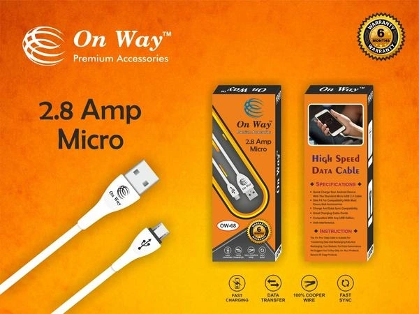 (Stock Out) Regular Micro USB Cable 2.8 Amp Fast Charging Cable