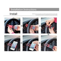(Stock Out) Universal Car Steering Wheel Phone Holder