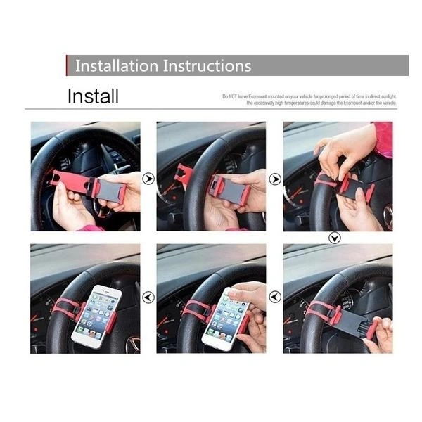 (Stock Out) Universal Car Steering Wheel Phone Holder