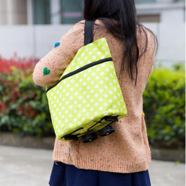 1652 Folding Cart Bags Trolley Shopping Bag For Travel Luggage - 