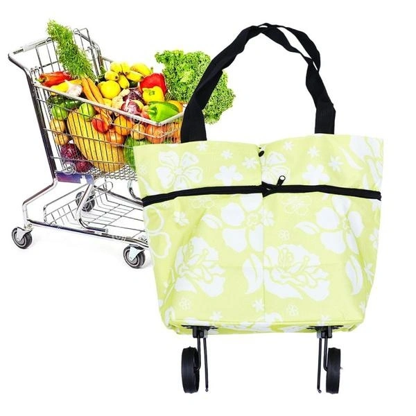 1652 Folding Cart Bags Trolley Shopping Bag For Travel Luggage - 