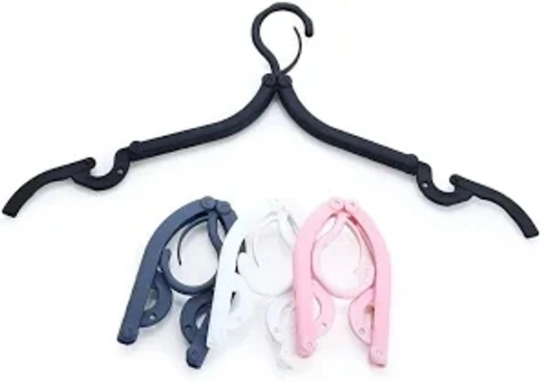 1432P Portable & Foldable Multicolor Plastic Hangers(Set Of 5)