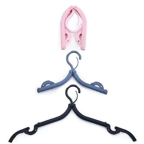 1432P Portable & Foldable Multicolor Plastic Hangers(Set Of 5)