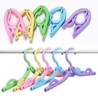 1432L Portable & Foldable Multicolor Plastic Hangers(Set Of 12)