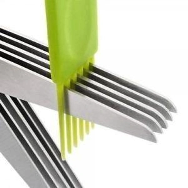 1563 Multifunction Vegetable Stainless Steel Herbs Scissor with 5 Blades