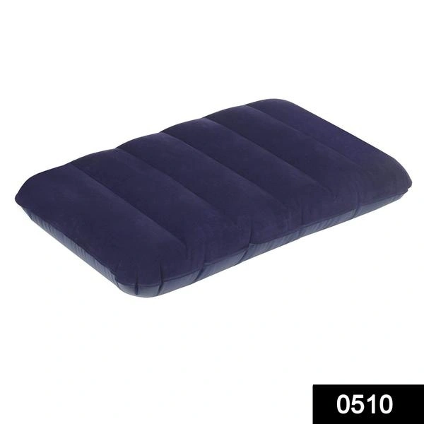 0510 Velvet Air Inflatable Travel Pillow (Blue)