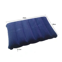 0510 Velvet Air Inflatable Travel Pillow (Blue)