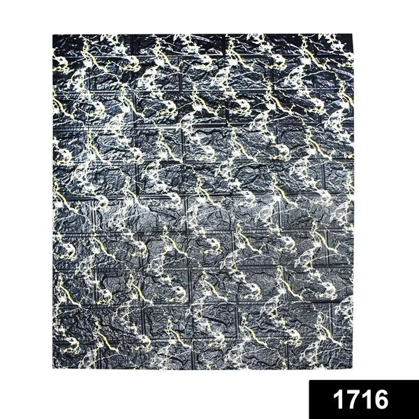 1716 Wall 3D Ceiling Wallpaper Tiles Panel Vinyl Stickers Self-Adhesive for Home (Black)