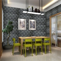 1716 Wall 3D Ceiling Wallpaper Tiles Panel Vinyl Stickers Self-Adhesive for Home (Black)